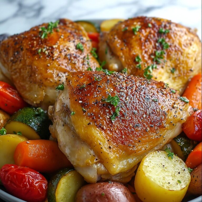 Honey Mustard Glazed Chicken with Roasted Vegetables Recipe
