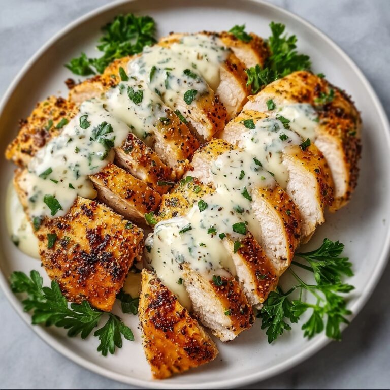 Juicy Baked Caesar Chicken with Parmesan Sauce Recipe