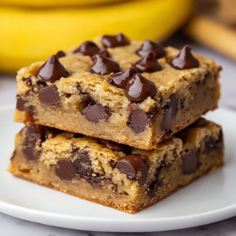 Peanut Butter Chocolate Chip Banana Bars Recipe