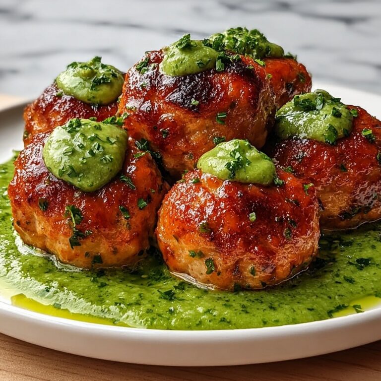 Baked Salmon Meatballs with Creamy Avocado Sauce Recipe