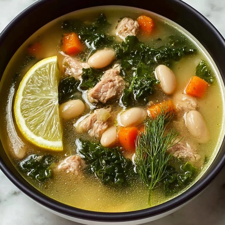 Lemon White Bean Soup with Turkey and Greens Recipe