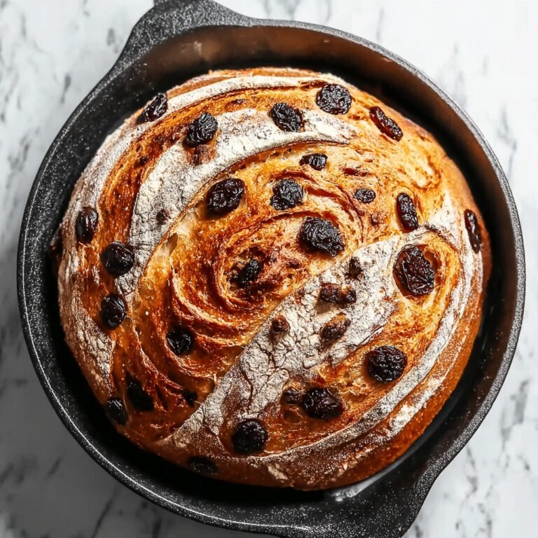 No Knead Cinnamon Raisin Bread Recipe