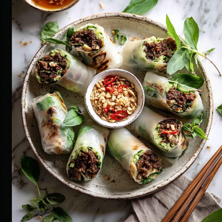 Thai Basil Beef Rolls Recipe