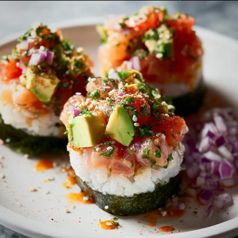 Baked Salmon Sushi Cups Recipe