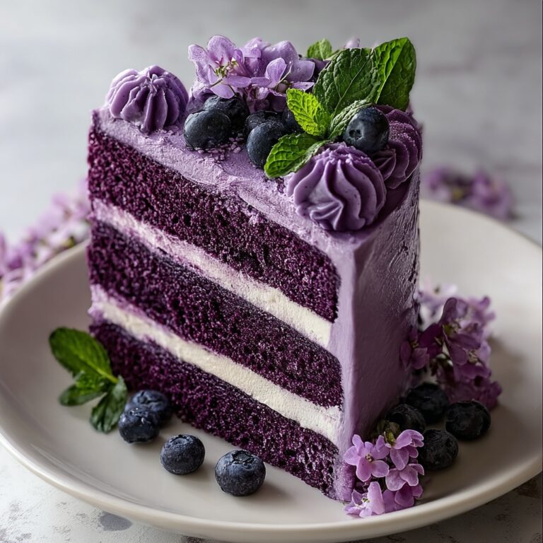 Purple Velvet Cake with Cream Cheese Frosting Recipe