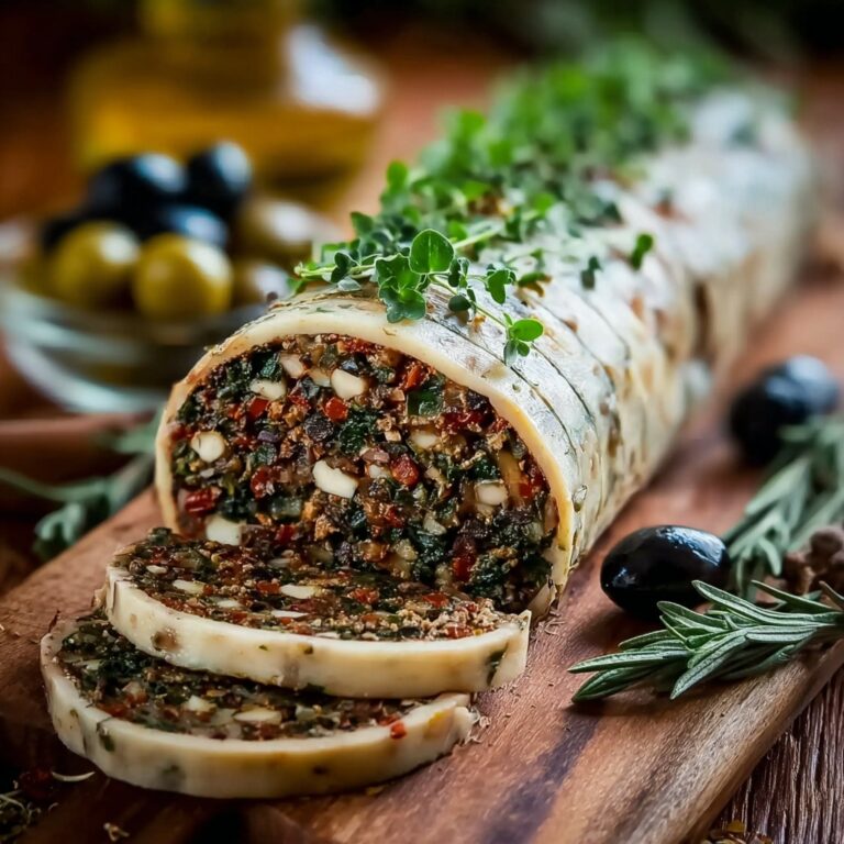 Mediterranean Olive Tapenade Cheese Log Recipe