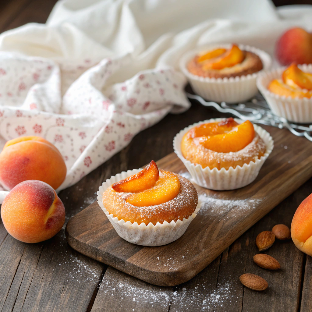 Peach Financiers: Elegant French Almond Cakes Recipe - Recipe Image
