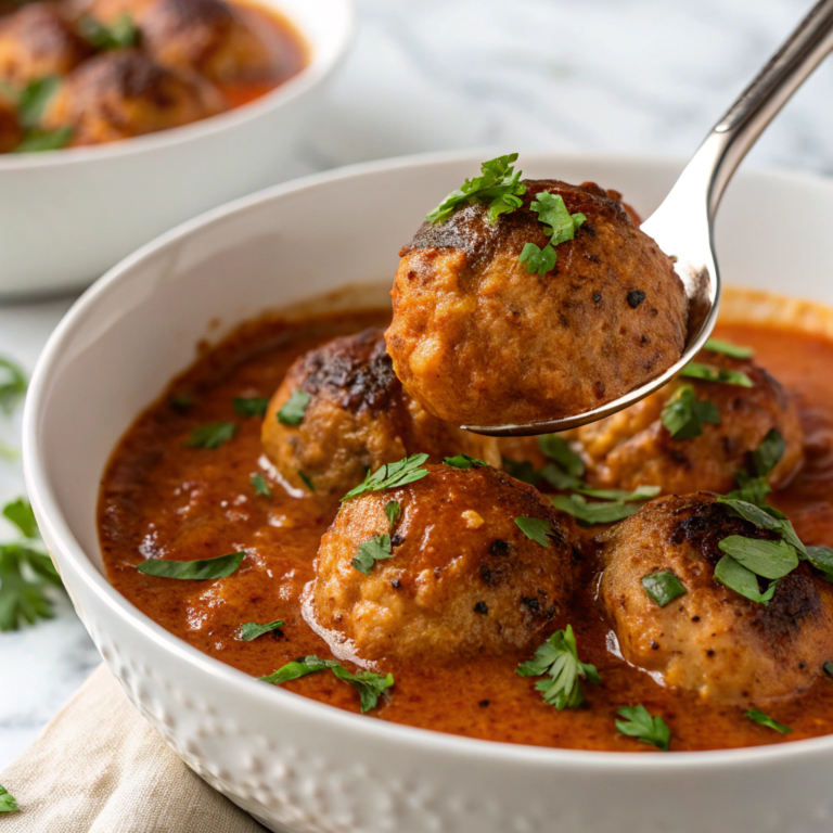 Oven-Baked Chicken Meatballs with Parmesan and Herbs Recipe