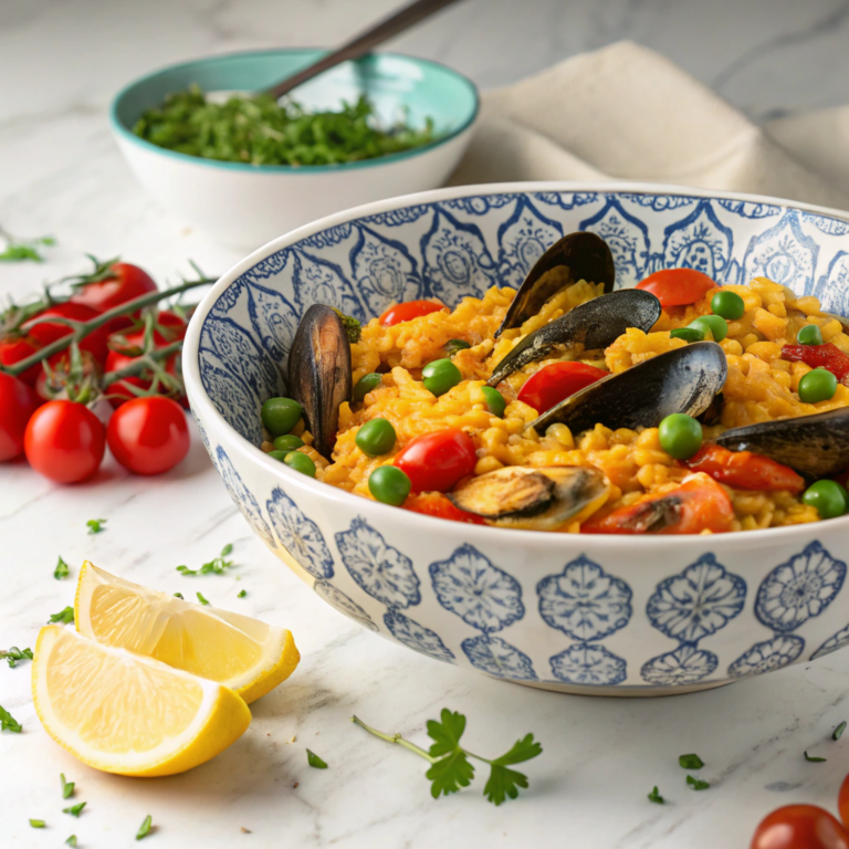 Vegetable Paella with Saffron Rice Recipe