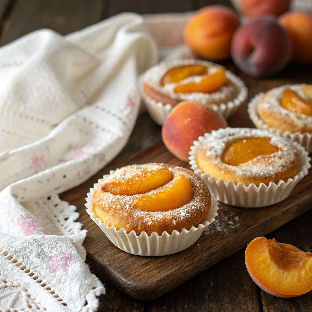Peach Financiers: Elegant French Almond Cakes Recipe - Recipe Image