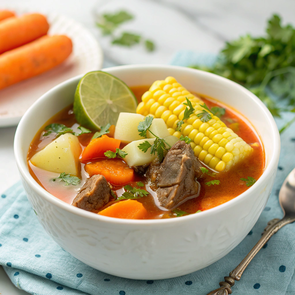 Caldo de Res (Mexican Beef Vegetable Soup) Recipe - Recipe Image