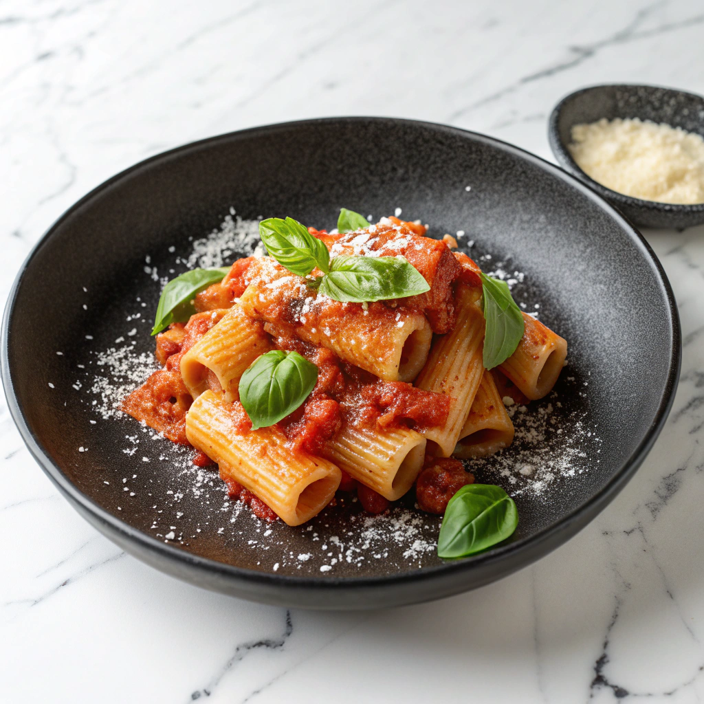 Tomato Rigatoni Pasta Recipe - Recipe Image