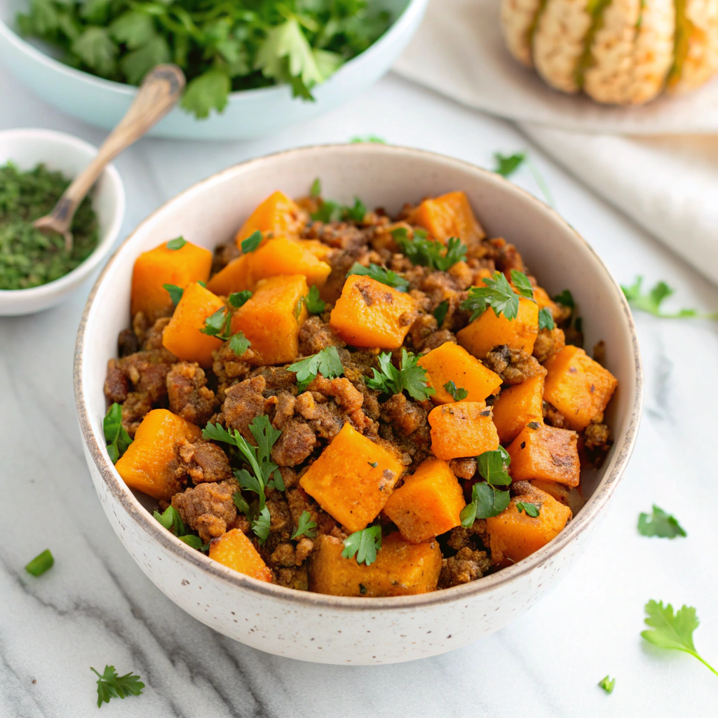 Ground Turkey and Sweet Potato Skillet Delight Recipe - Recipe Image