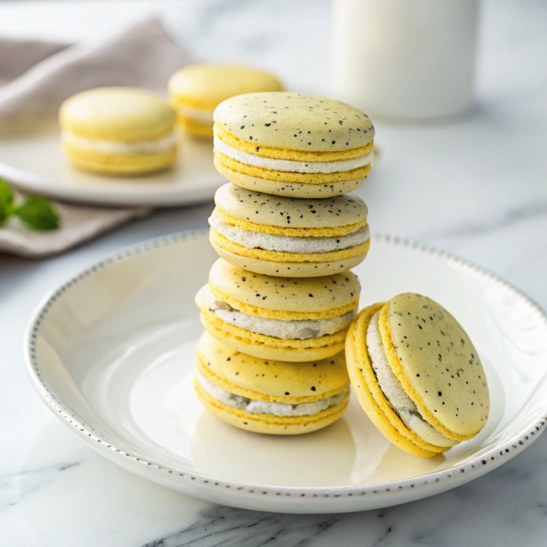 Lemon Poppy Seed Macarons Recipe
