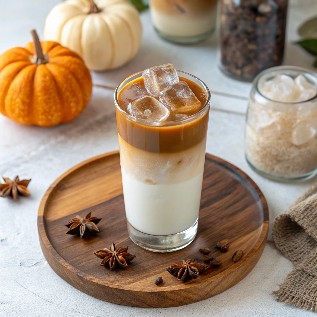 Iced Pumpkin Cream Chai Tea Latte (Starbucks Copycat) Recipe - Recipe Image