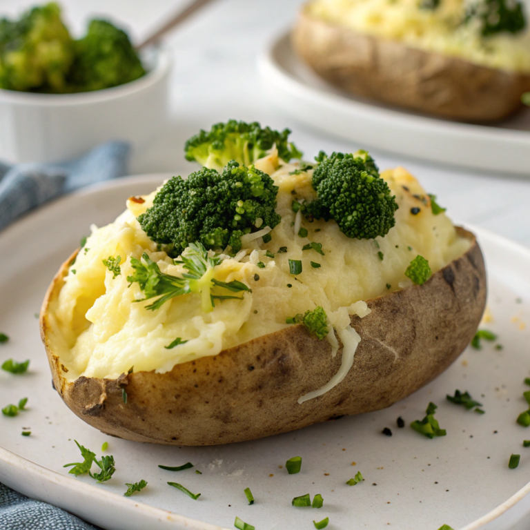Broccoli Cheddar Baked Potatoes Recipe