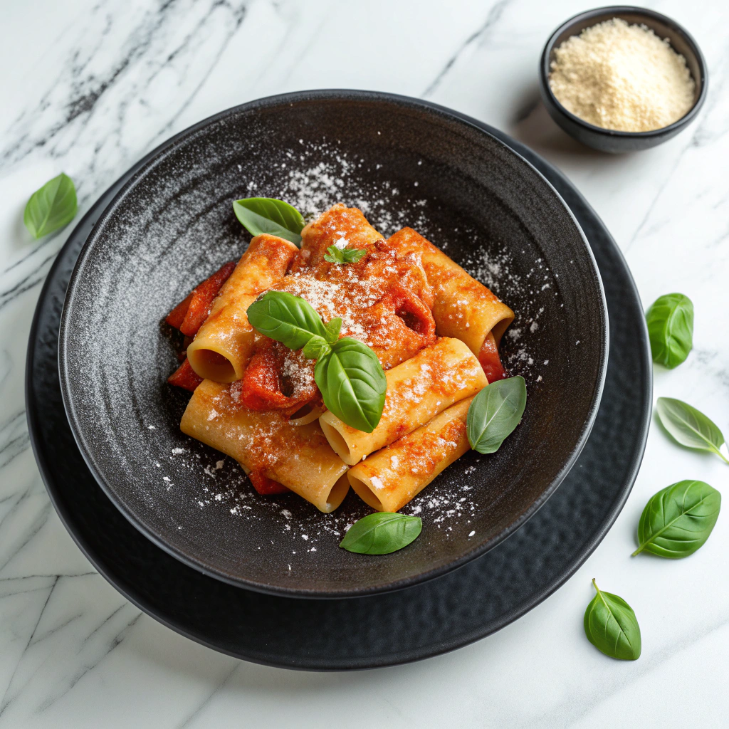 Tomato Rigatoni Pasta Recipe - Recipe Image