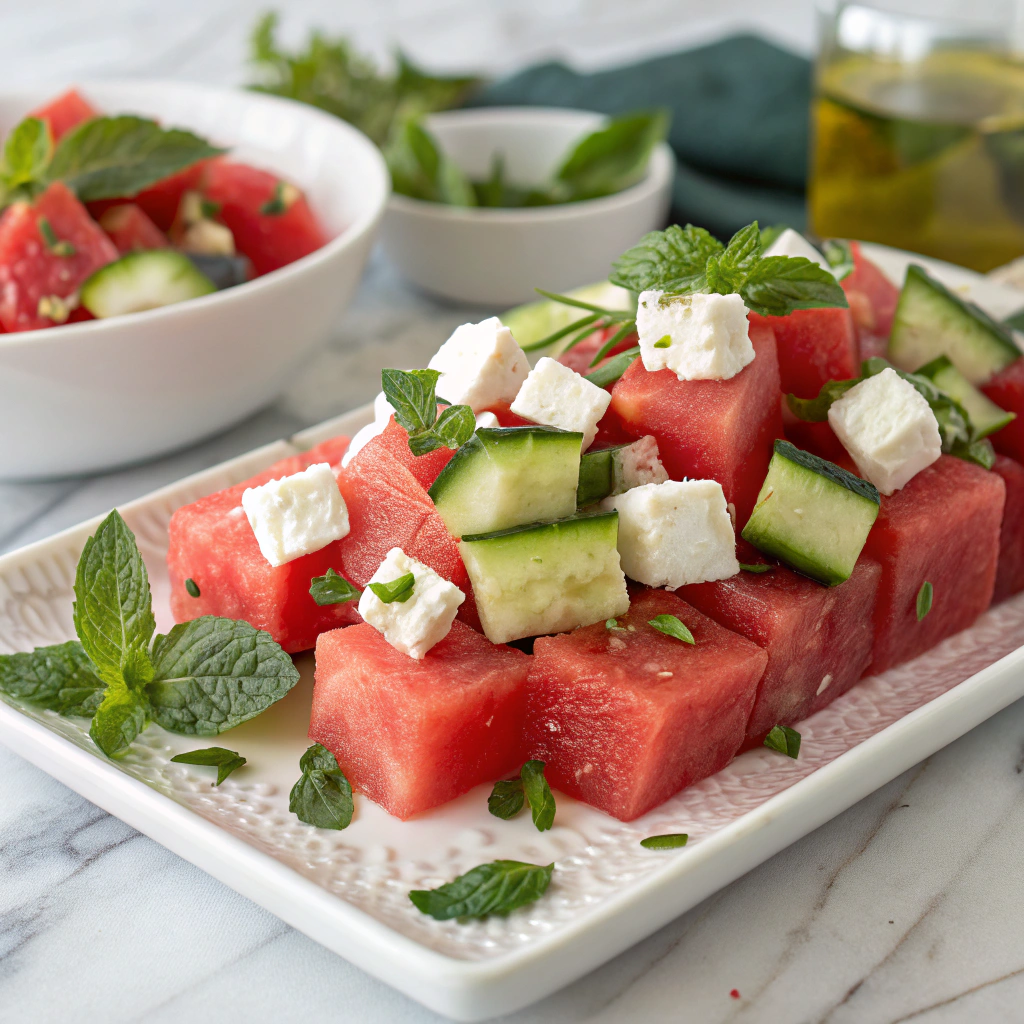 Watermelon and Feta Salad Recipe - Recipe Image
