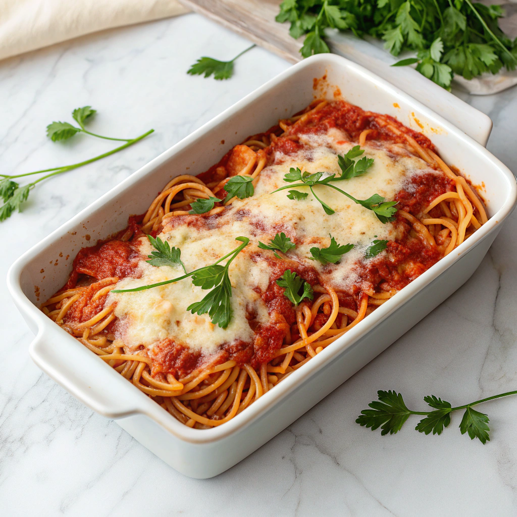 Baked Spaghetti with Cream Cheese Recipe - Recipe Image