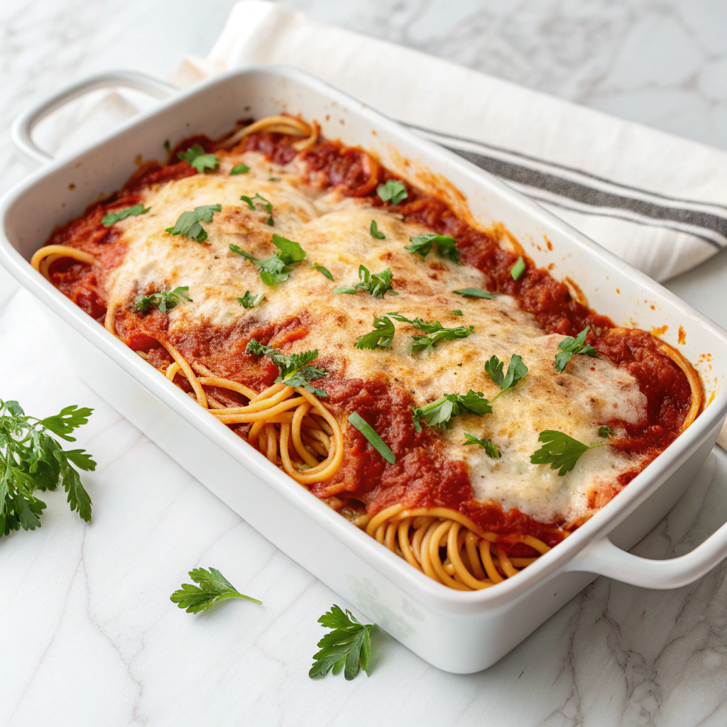 Baked Spaghetti with Cream Cheese Recipe - Recipe Image