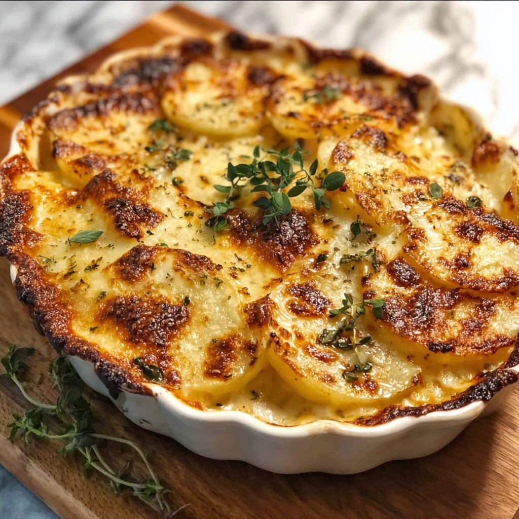 Creamy & Cheesy Au Gratin Potatoes Recipe - Recipe Image