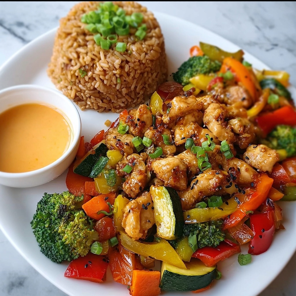 Hibachi Chicken & Veggies with Fried Rice Recipe - Recipe Image