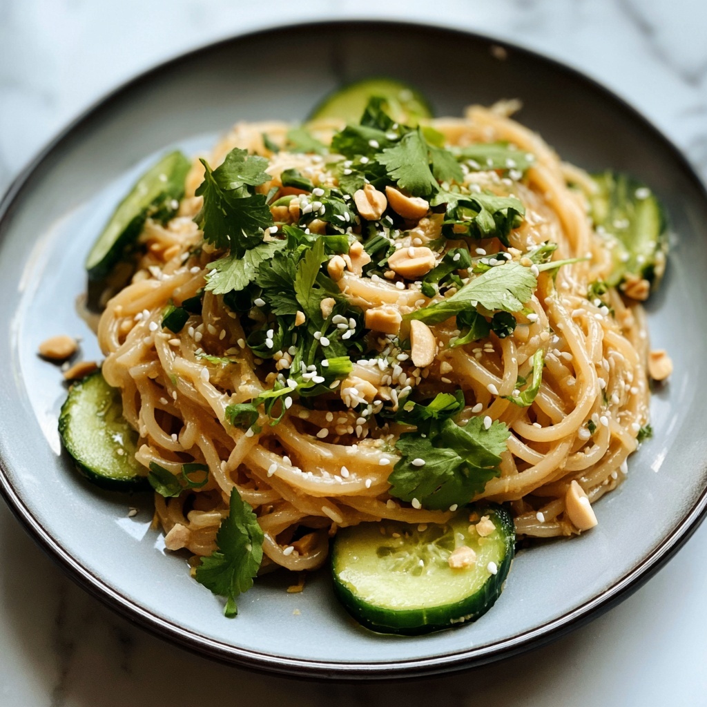 Spicy Peanut Noodles with Cucumber Recipe - Recipe Image