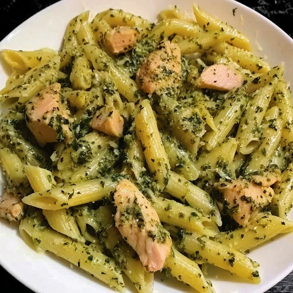 Penne with Chicken and Pesto Recipe - Recipe Image
