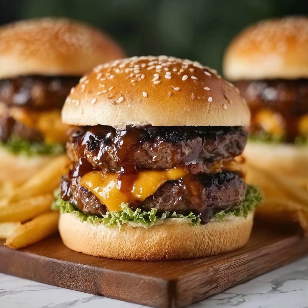 Teriyaki Parmesan Burgers with American Cheese Recipe - Recipe Image