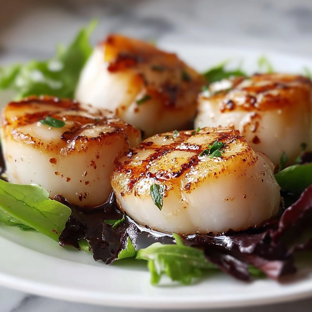 Broiled Scallops with Garlic, Parmesan, and Lemon Recipe - Recipe Image