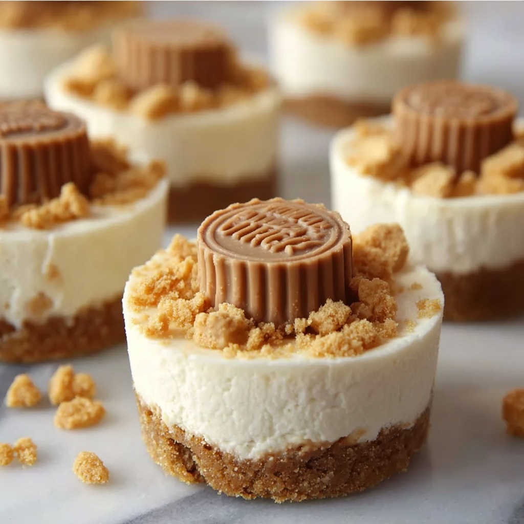 Mini Peanut Butter Cheesecakes Recipe - Recipe Image