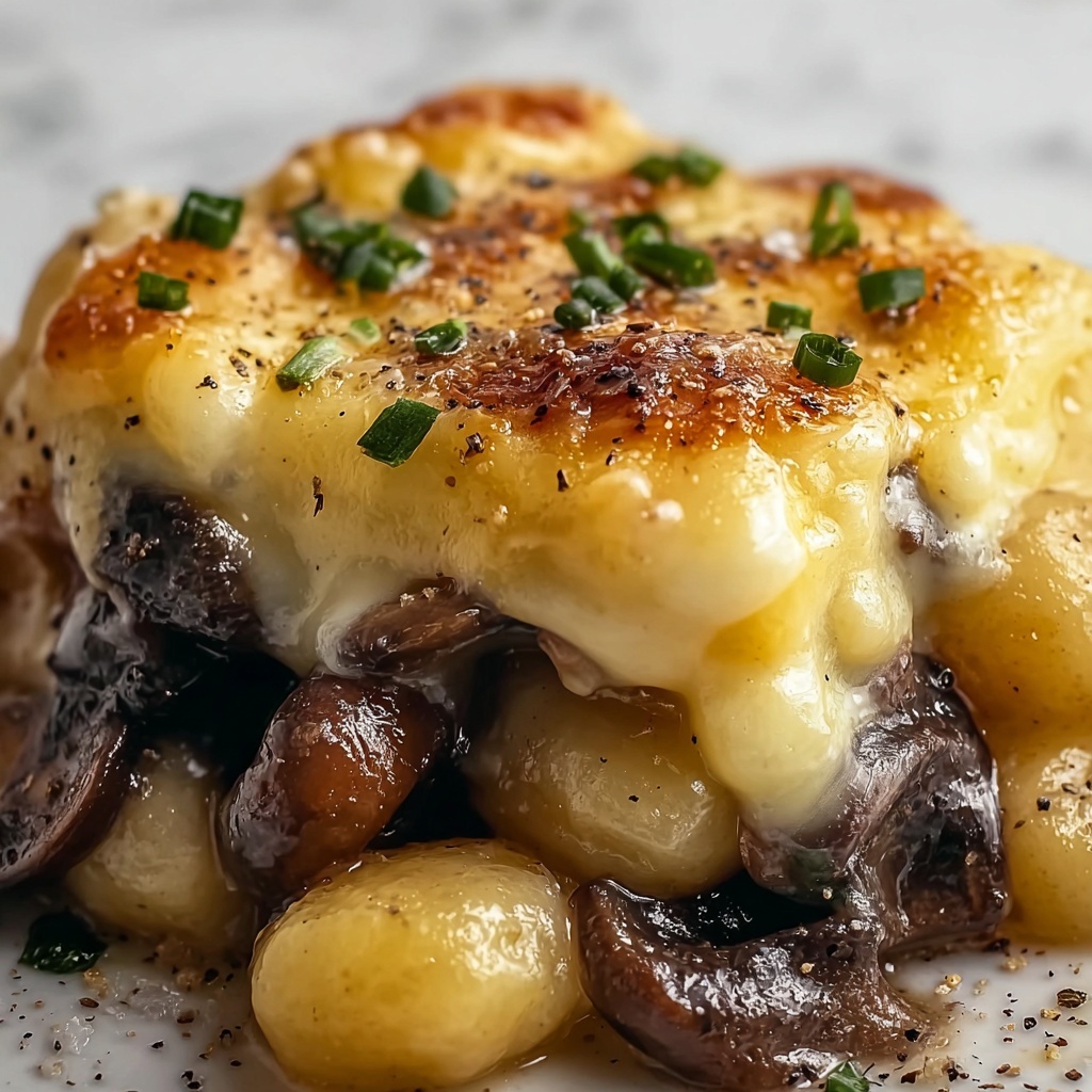 Easy Ricotta Gnocchi with Creamy Mushroom Sauce Recipe - Recipe Image