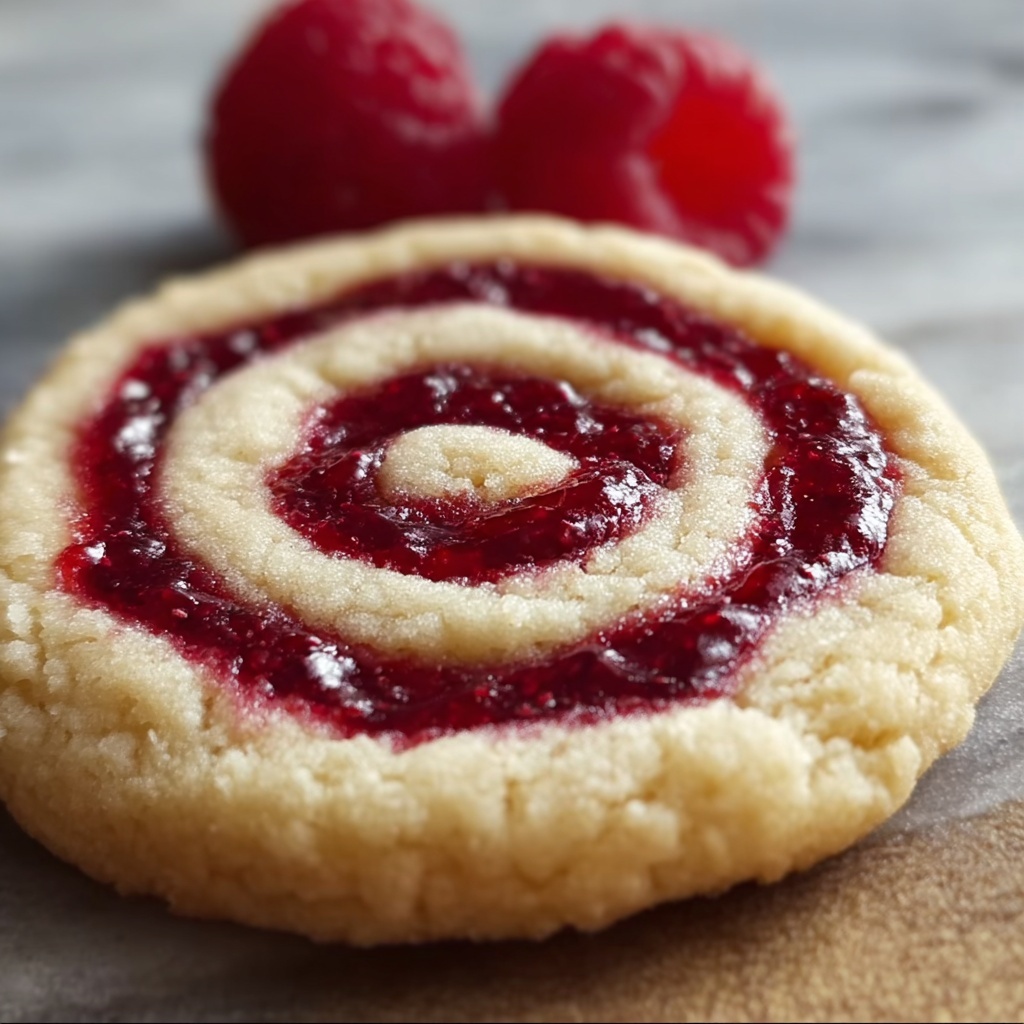 Raspberry Swirl Shortbread Cookies Recipe - Recipe Image