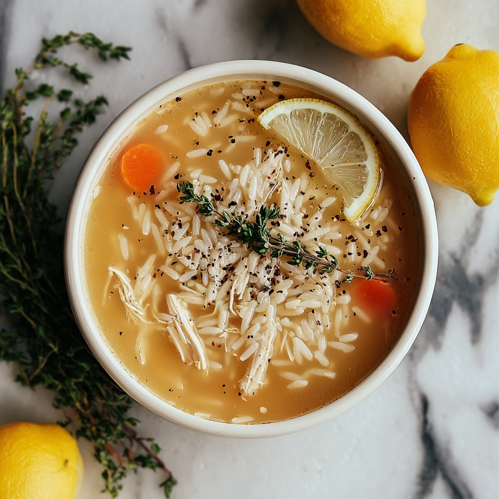 Mediterranean Lemon Chicken Soup Recipe - Recipe Image