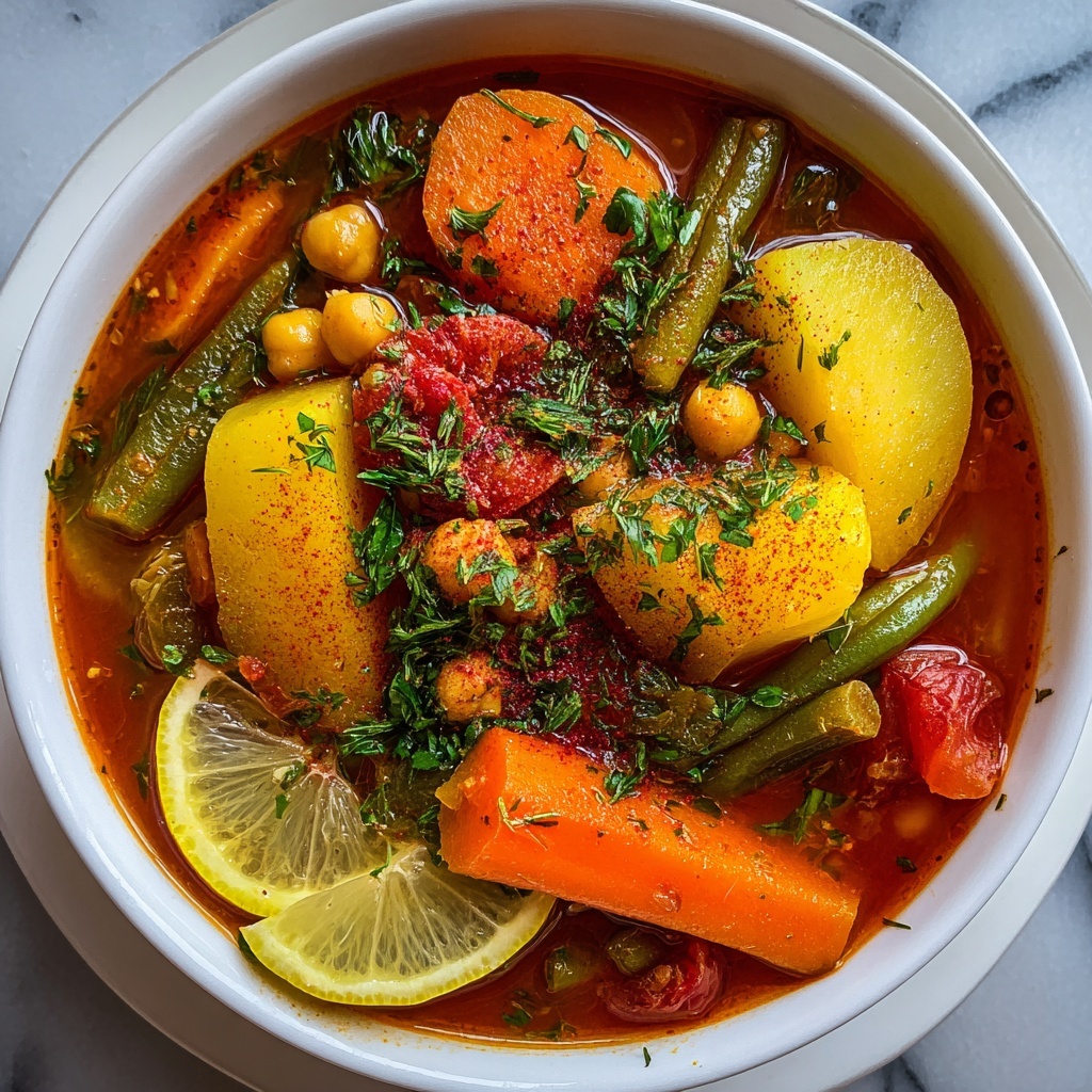 Vegan Vegetable Stew with Chickpeas and Greens Recipe - Recipe Image
