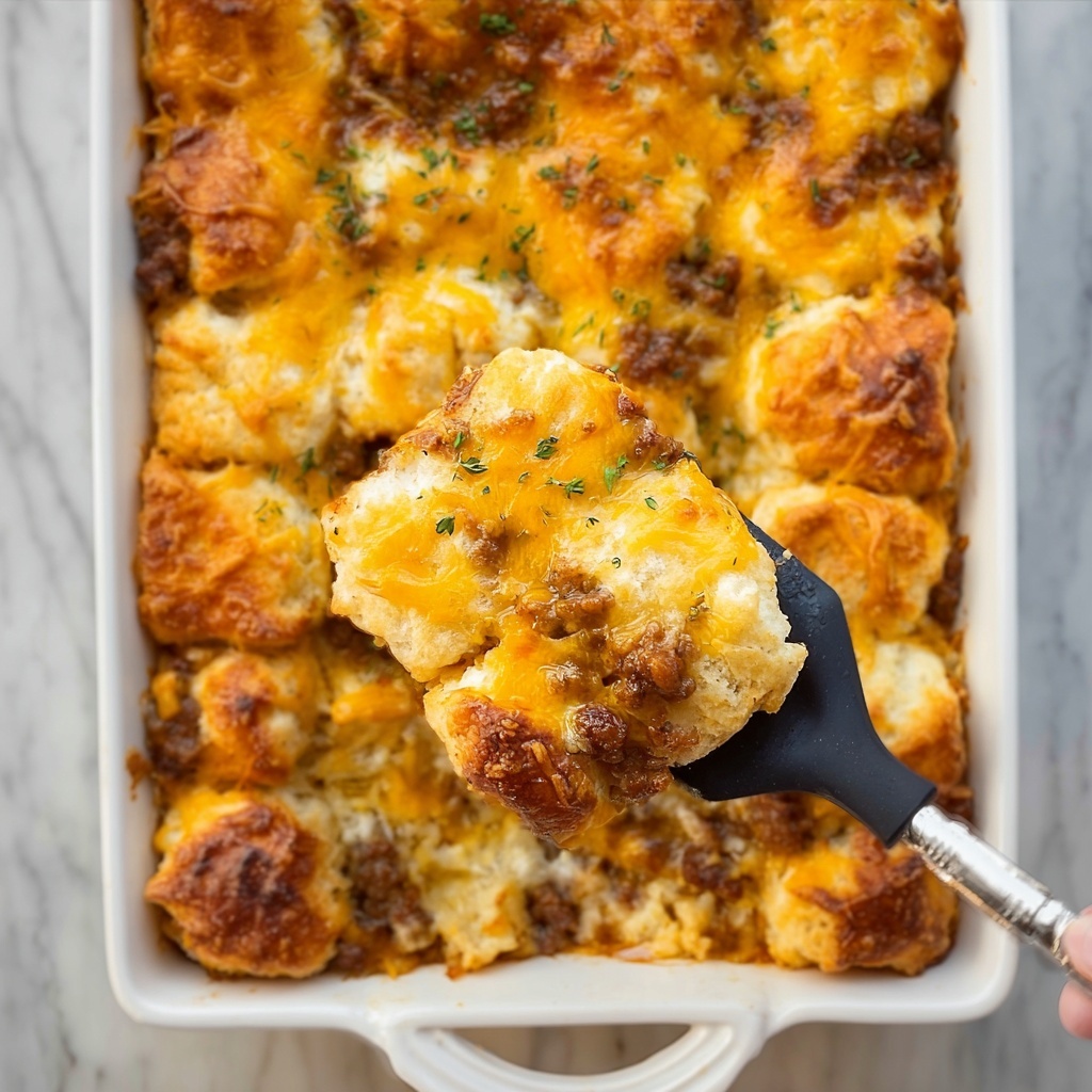 Sausage Biscuit Breakfast Casserole Recipe - Recipe Image