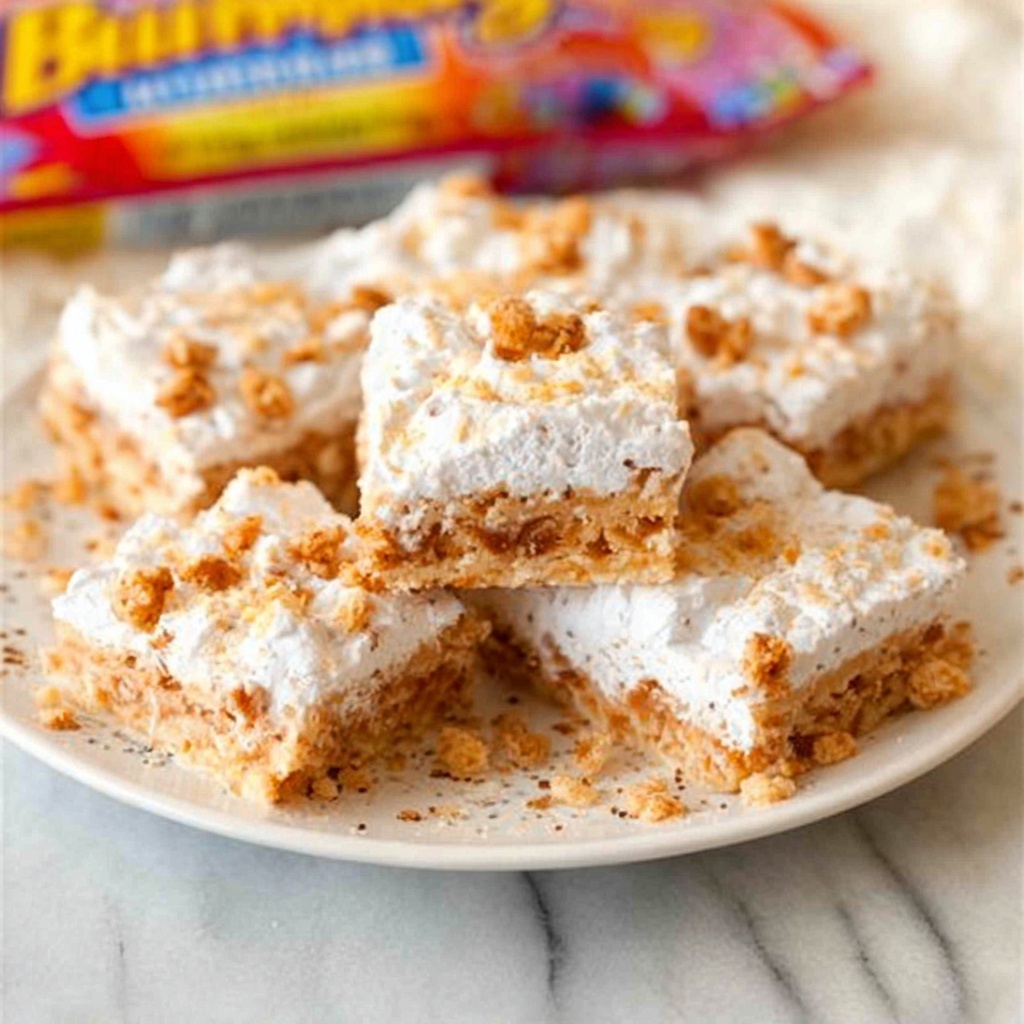 Butterfinger Dreams: Cream Cheese Shortbread Bars with Whipped Butterfinger Topping Recipe - Recipe Image