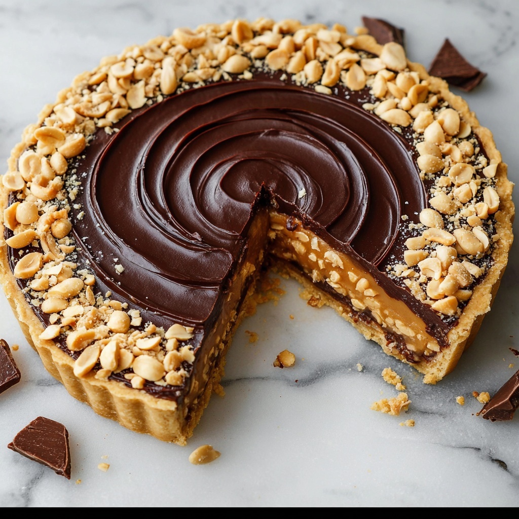Vegan Snickers Tart (No Bake, Gluten-Free) Recipe - Recipe Image