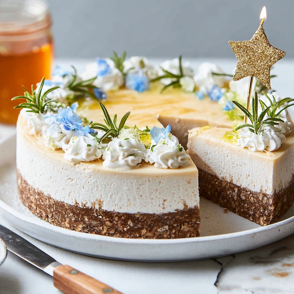 Vegan Eggnog Cheesecake Recipe - Recipe Image