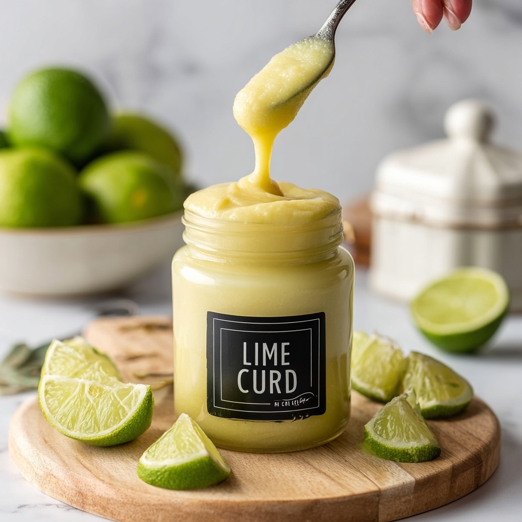 Easy Eggless Dairy-Free Lime Curd Recipe - Recipe Image