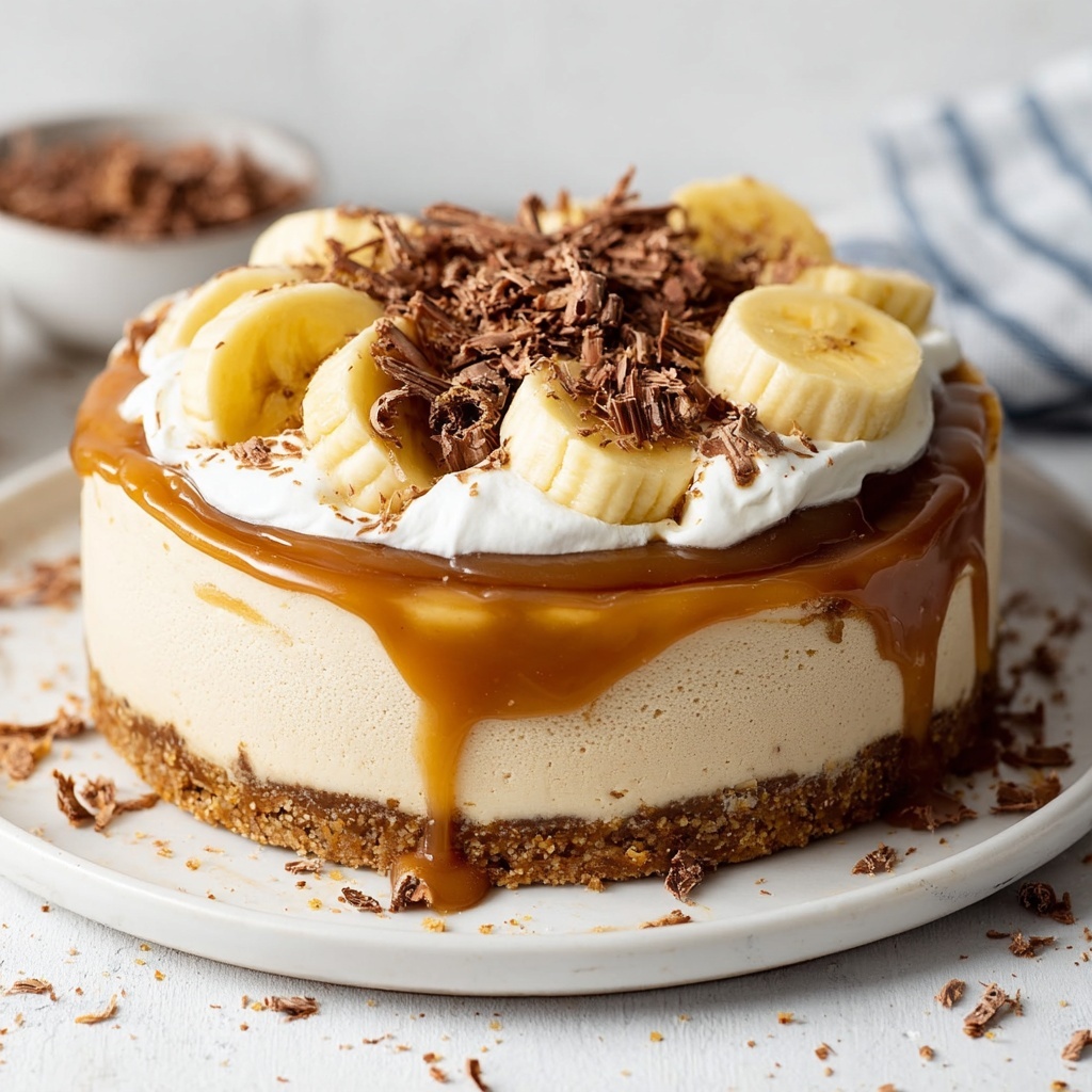 No Bake Vegan Banoffee Cheesecake Recipe - Recipe Image