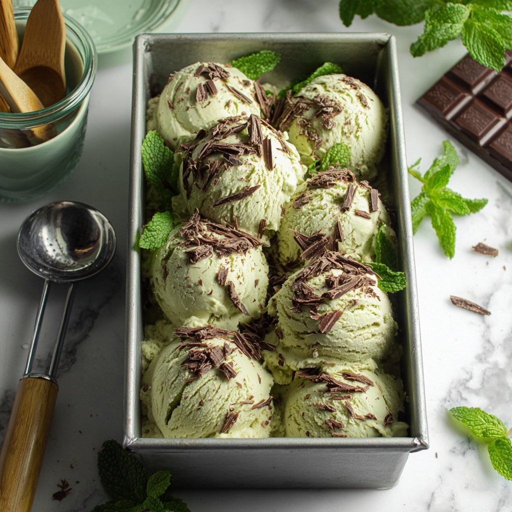 Vegan Mint Chocolate Chip Ice Cream Recipe - Recipe Image
