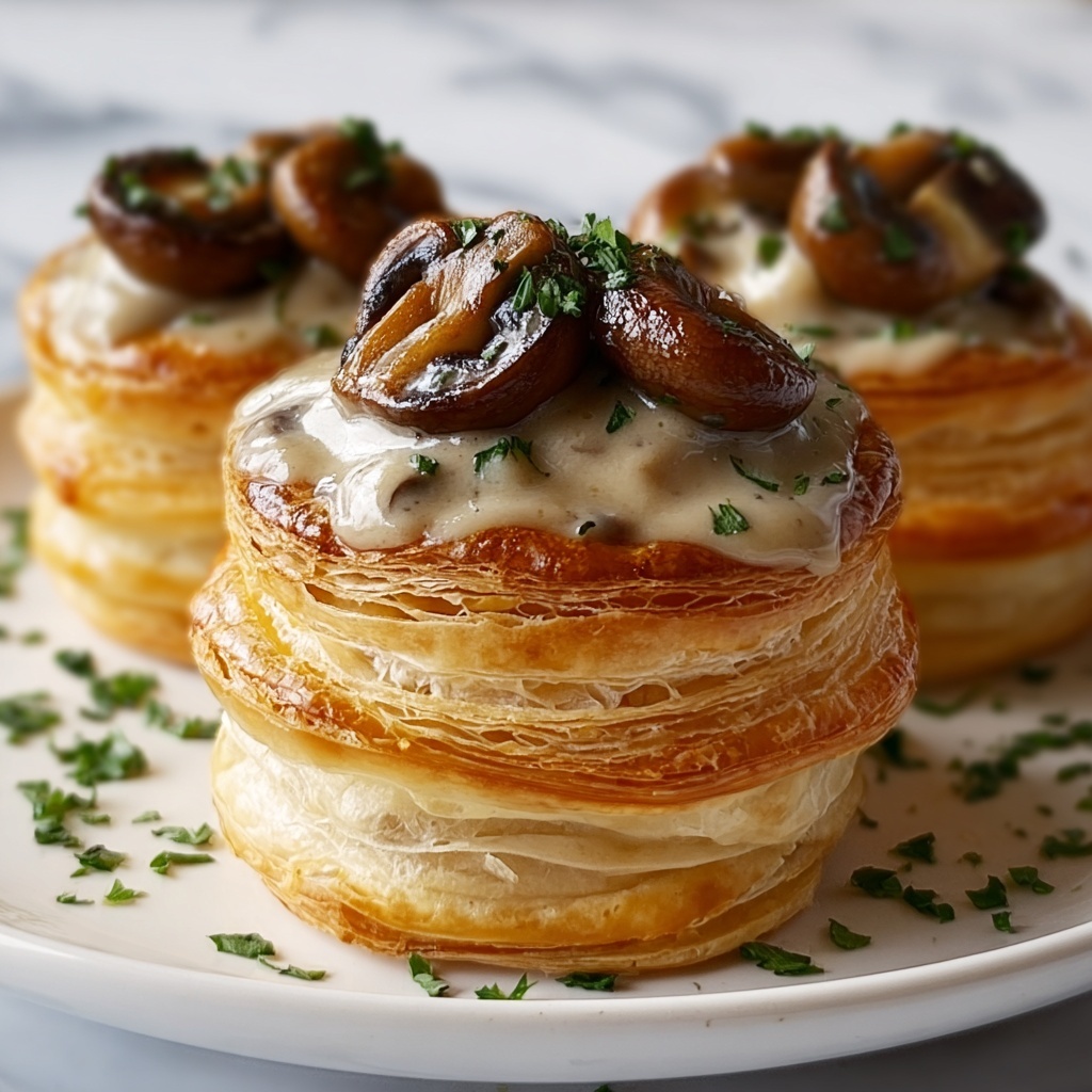 Vol-au-Vent with Creamy Mushroom Filling Recipe - Recipe Image