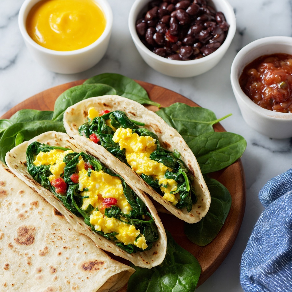 Egg and Spinach Breakfast Wrap Recipe - Recipe Image