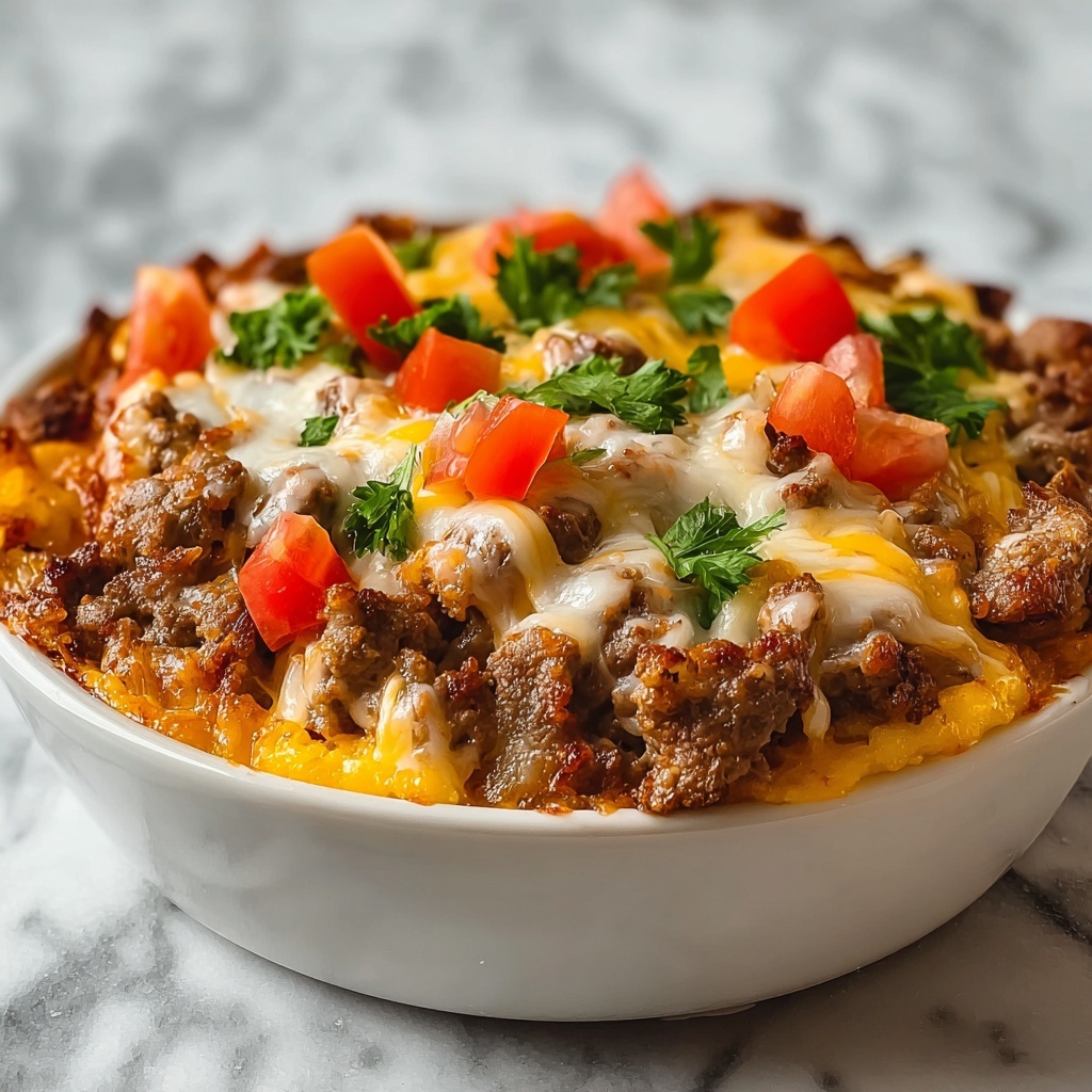 Philly Cheesesteak Casserole Recipe - Recipe Image