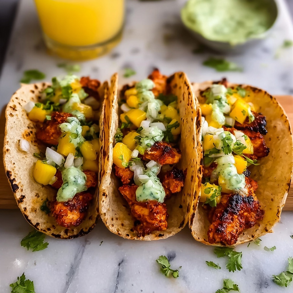 Crispy BBQ Salmon Tacos with Avocado Mango Salsa and Jalapeño Recipe - Recipe Image