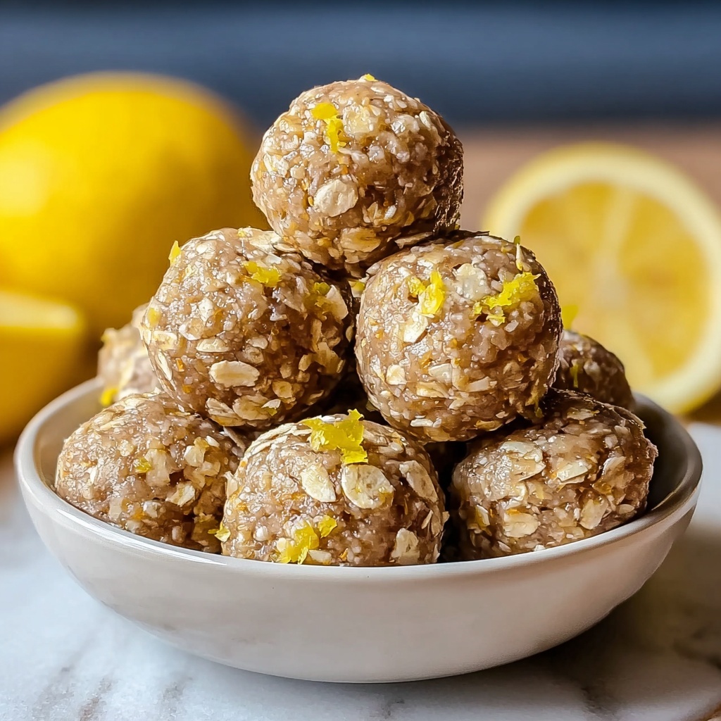 Zesty Lemon Oatmeal Bites Recipe - Recipe Image