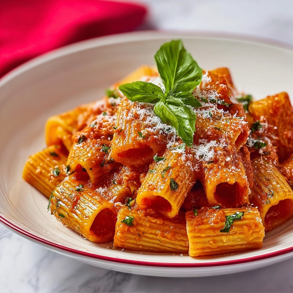Spicy Basil Rigatoni Recipe - Recipe Image