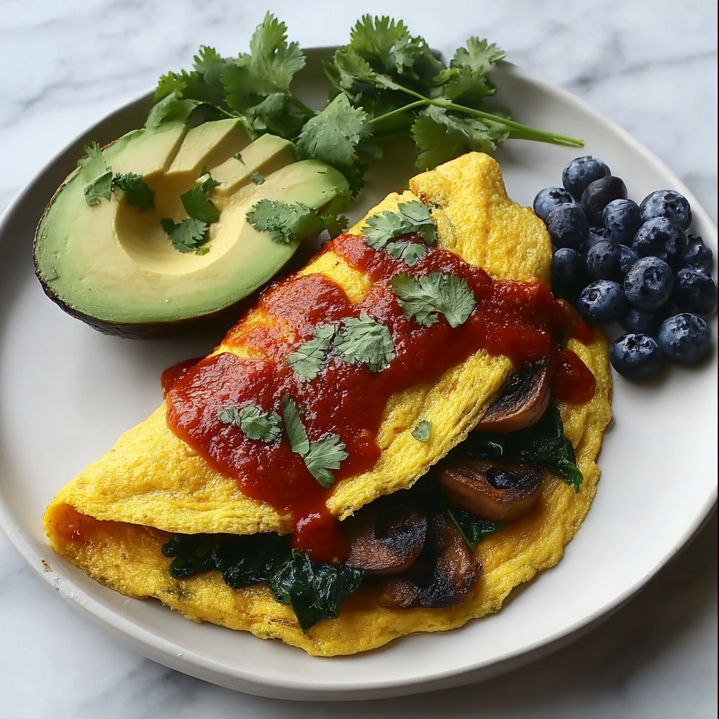 Vegan Mushroom Omelette Recipe - Recipe Image