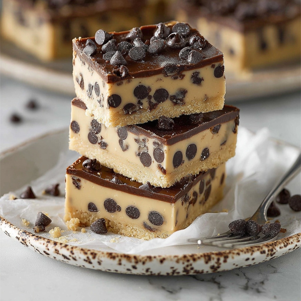 No Bake Cookie Dough Bars Recipe - Recipe Image